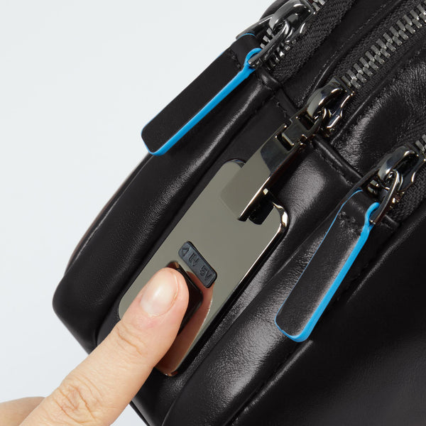 Men's clutch with fingerprint security lock