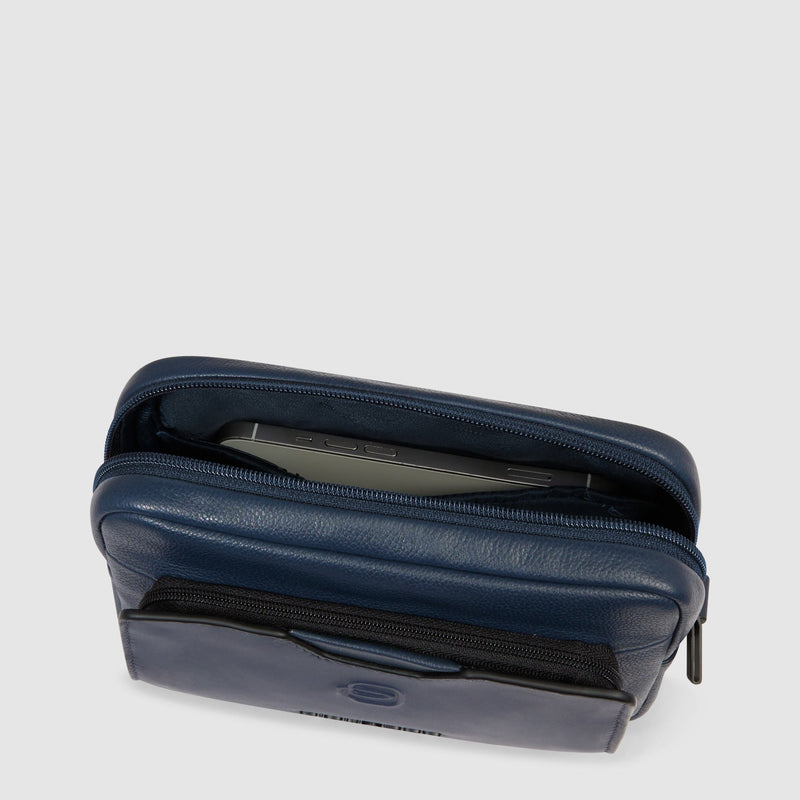 Men's clutch with removable shoulder strap