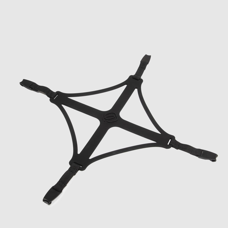 Bicycle helmet holder for backpack