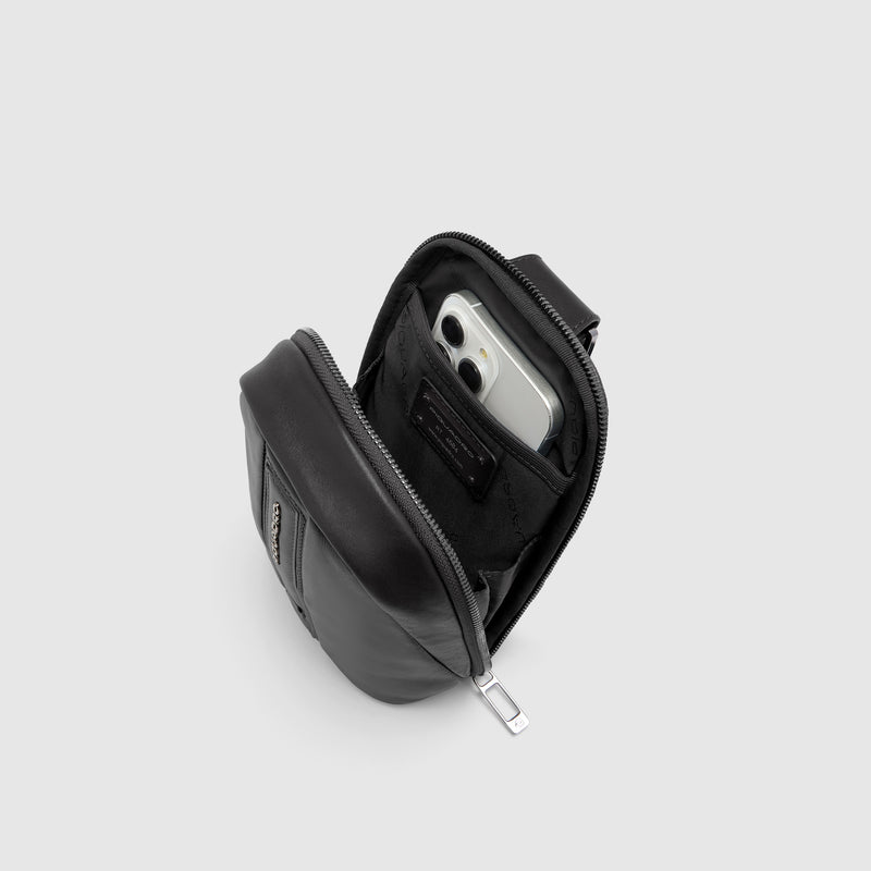 Leather Neck Phone Pouch with Bluetooth® Tracker Slot