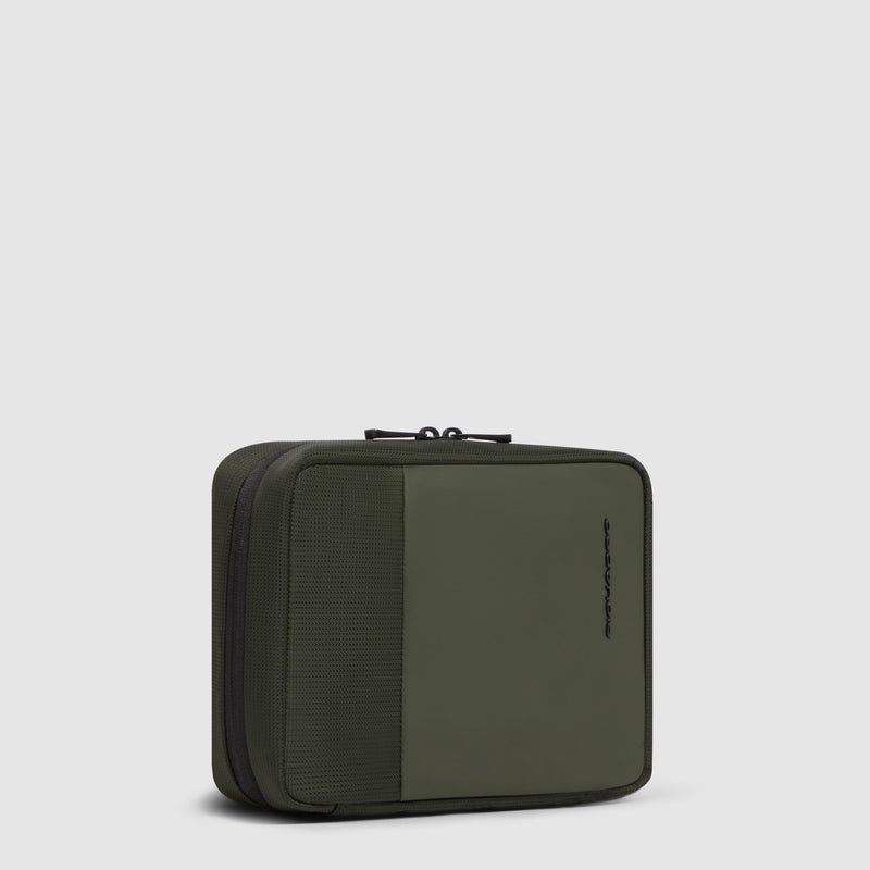 Modular Water-Resistant Toiletry Bag in Recycled Fabric