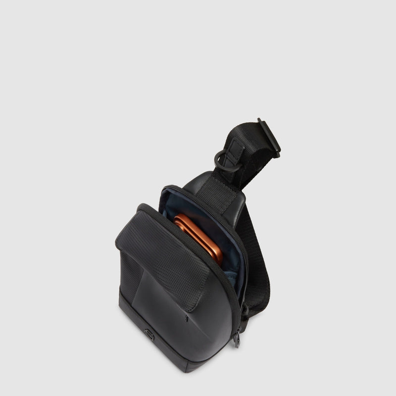 Crossbody Phone Bag in Recycled Fabric with RFID Protection