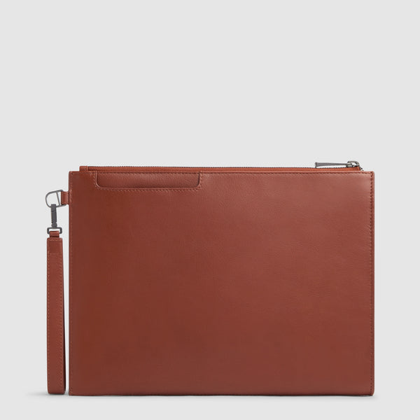 Men's Leather Clutch for 11" iPad® with Wrist Strap - Leather brown - photo 3
