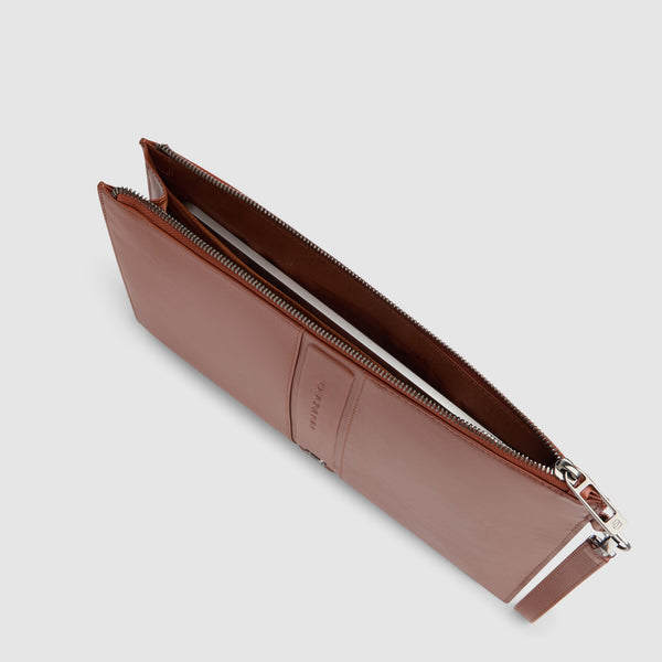 Men's Leather Clutch for 11" iPad® with Wrist Strap - Leather brown - photo 4