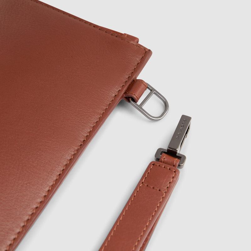 Men's Leather Clutch for 11" iPad® with Wrist Strap - Leather brown - photo 5