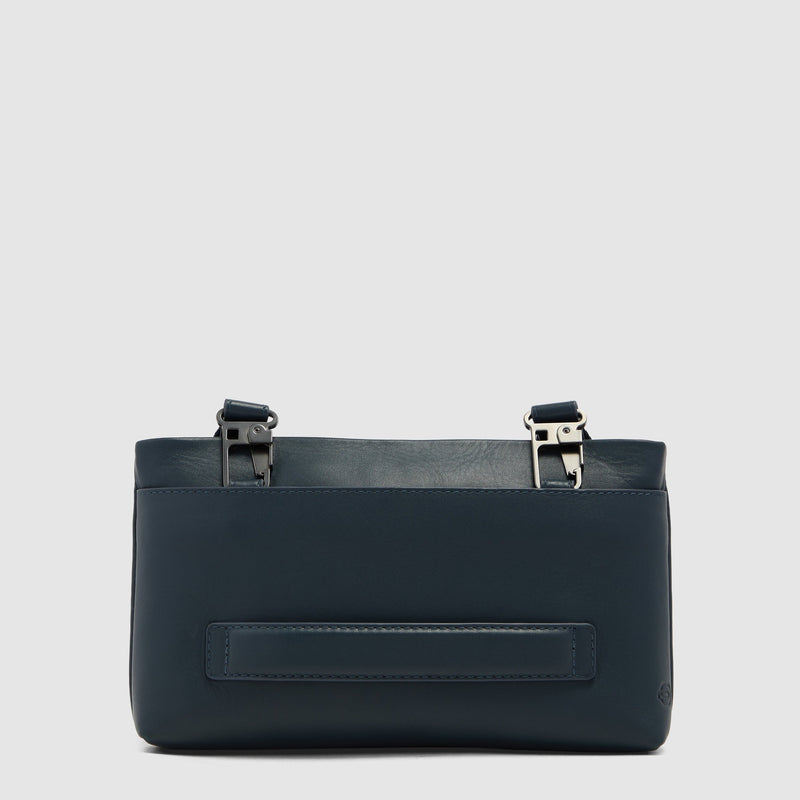 Men's Leather Clutch Bag with Removable Wrist Strap