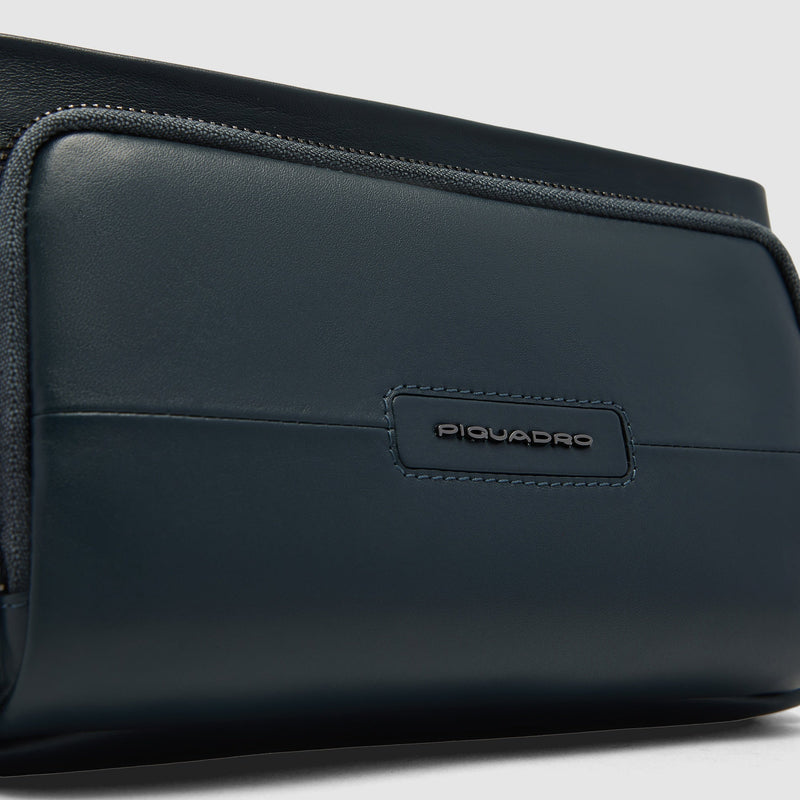 Men's Leather Clutch Bag with Removable Wrist Strap
