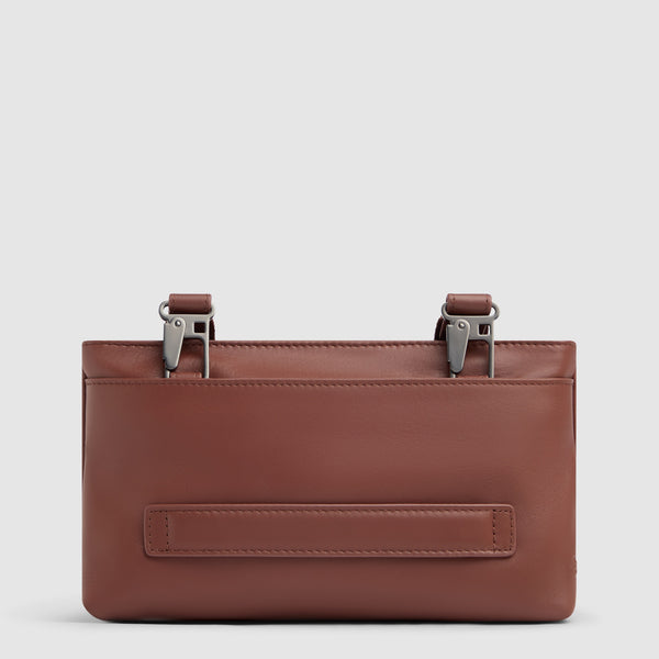 Men's Leather Clutch Bag with Removable Wrist Strap - Leather brown - photo 3