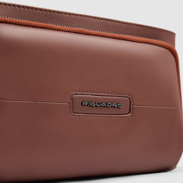 Men's Leather Clutch Bag with Removable Wrist Strap - Leather brown - photo 6