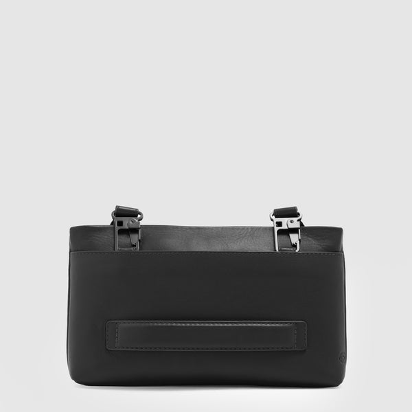 Men's Leather Clutch Bag with Removable Wrist Strap - Black - photo 2