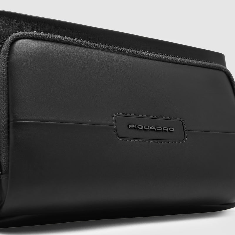 Men's Leather Clutch Bag with Removable Wrist Strap - Black - photo 6