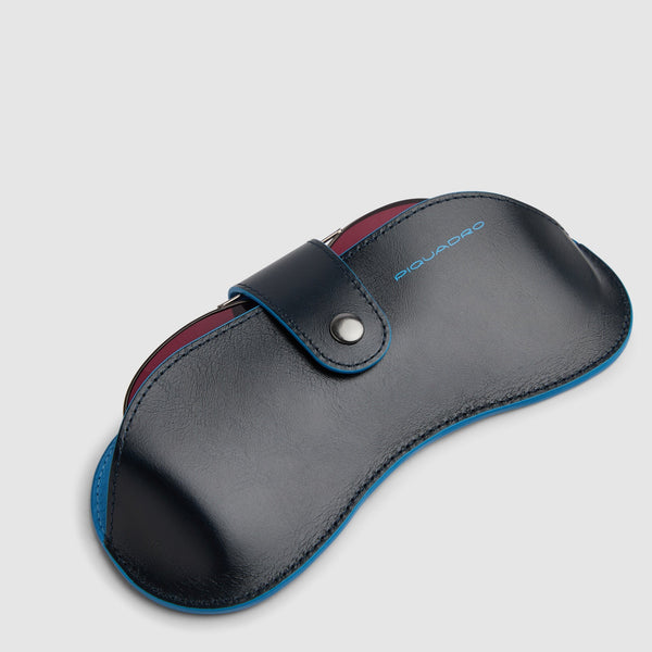 Leather Glasses Case with Tracker and MagSafe® - Night blue - photo 3
