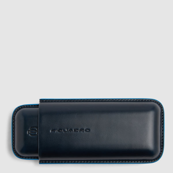 Leather Cigar Case with Two Compartments - 1