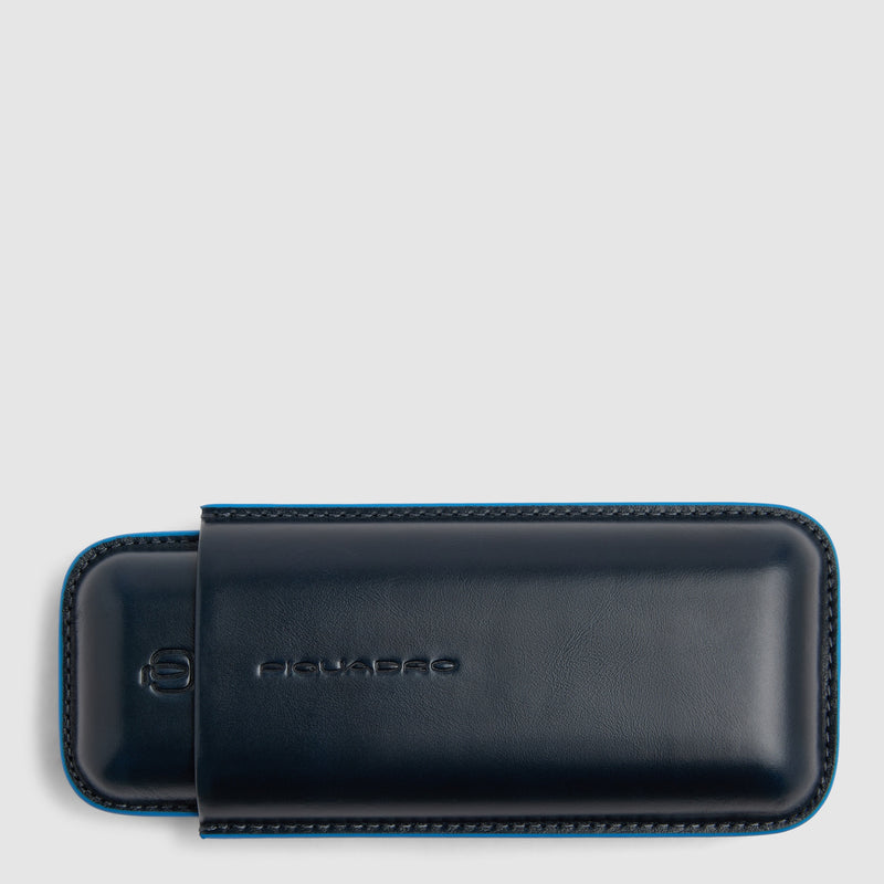 Leather Cigar Case with Two Compartments - 1