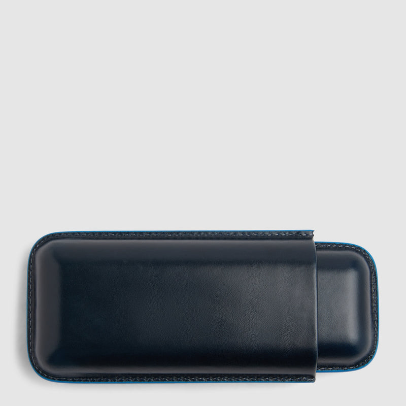 Leather Cigar Case with Two Compartments