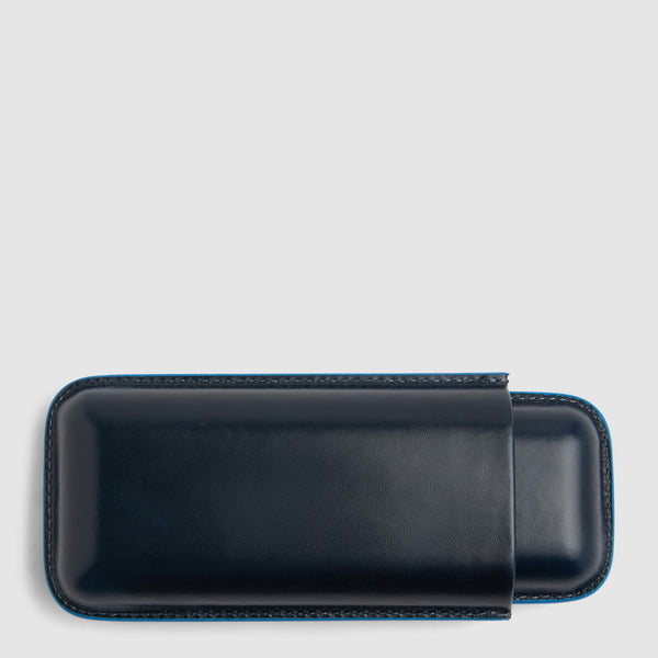 Leather Cigar Case with Two Compartments - 2