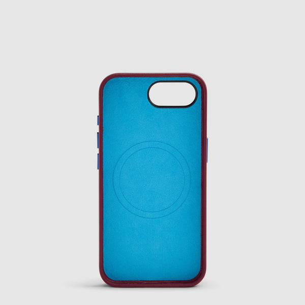 MagSafe® Leather Case for iPhone® 17 – Blue Square - Red - photo 2