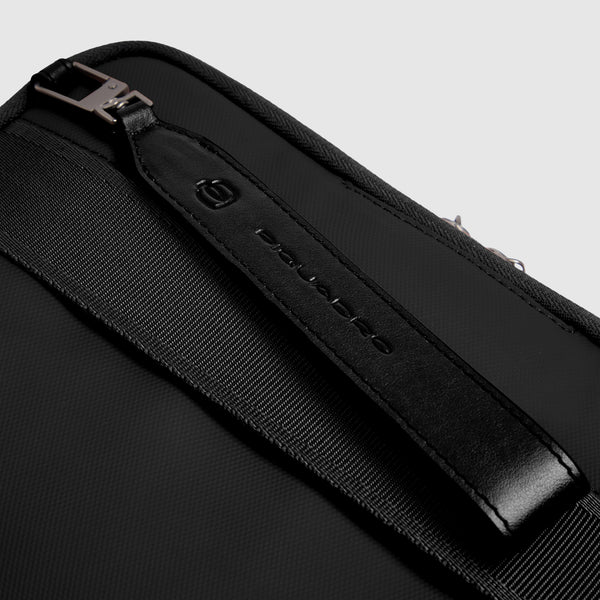 Expandable Travel Pouch in Recycled Fabric and Leather - 4