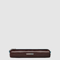 Leather Pencil Case with Zip Closure
