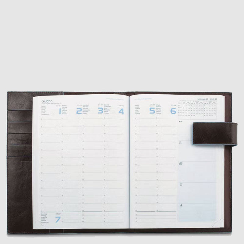 Weekly leather planner