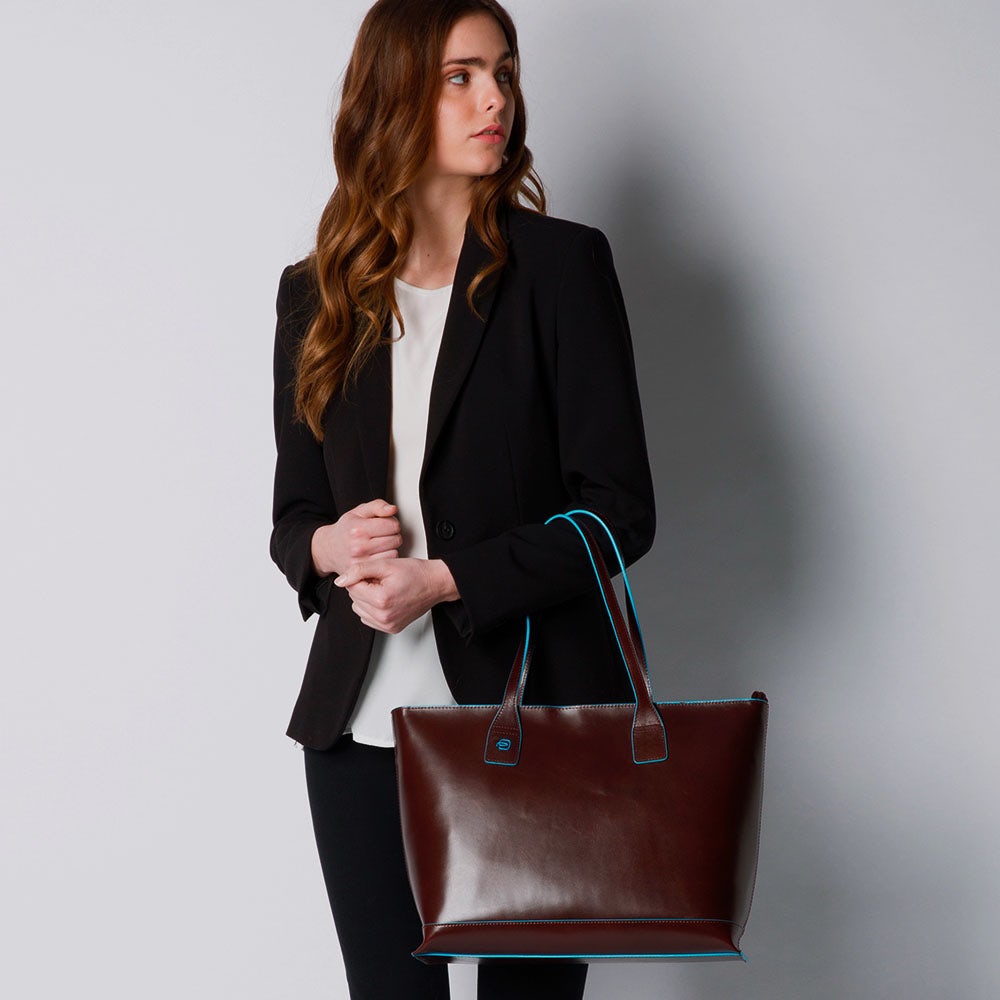 Shopping bag with iPad®mini compartment red