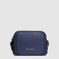 Camera Case Crossbody Bag in Leather and Recycled Fabric