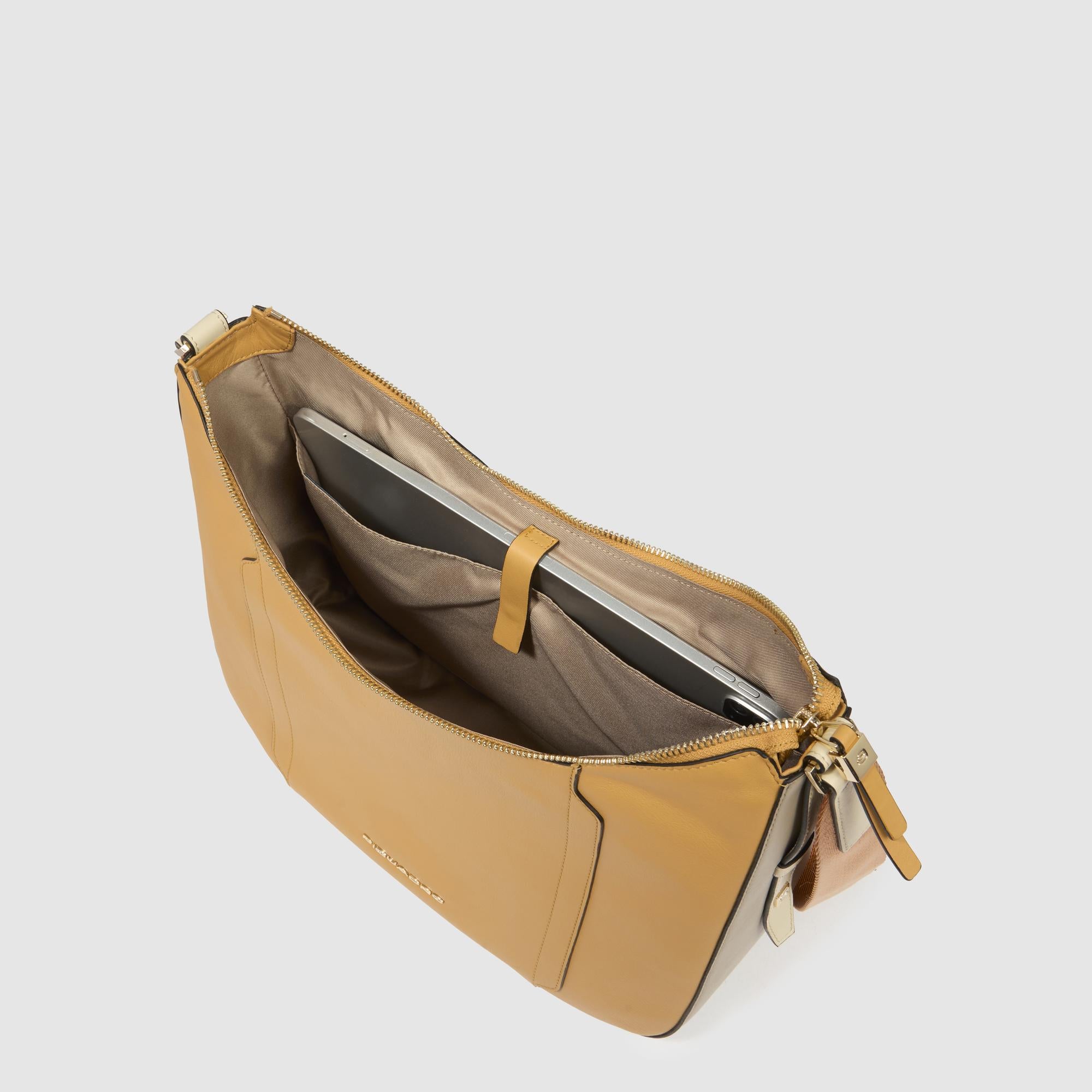 Borsa tracolla donna per iPad®mini giallo/beige