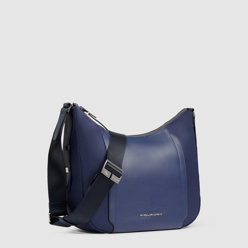 Women's shoulder bag in recycled textile