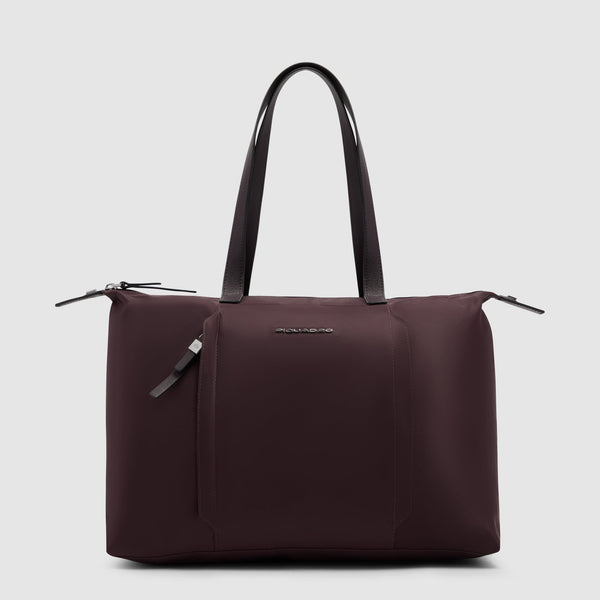 15.6" Laptop Bag in Recycled Fabric & Leather - 1