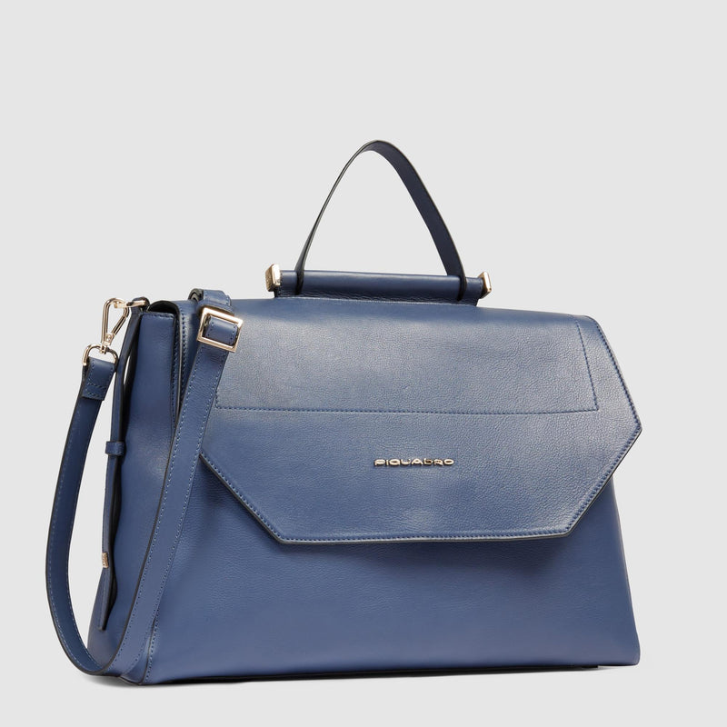 Borsa donna modello satchel in pelle porta pc 14" 