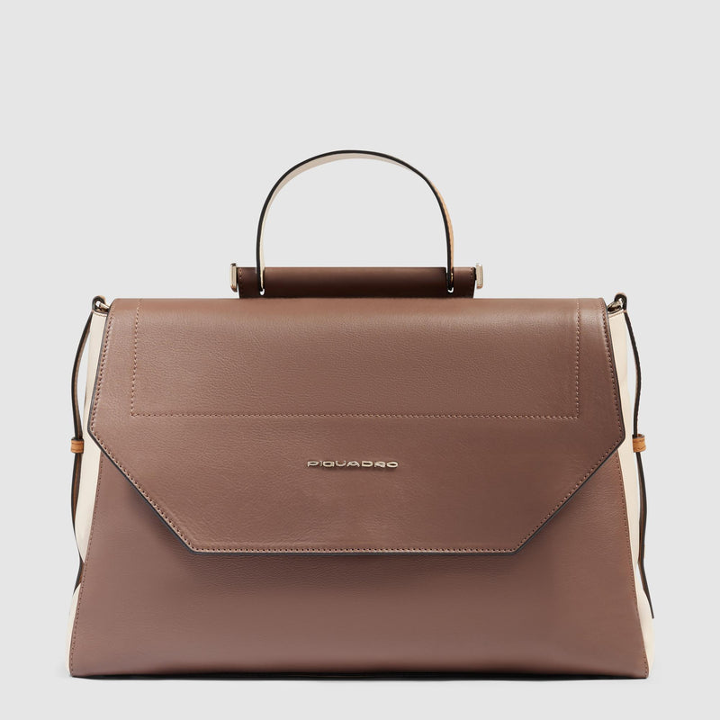 Borsa donna modello satchel in pelle porta pc 14" 