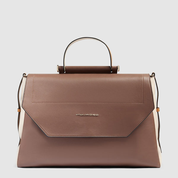 Borsa donna modello satchel in pelle porta pc 14" 