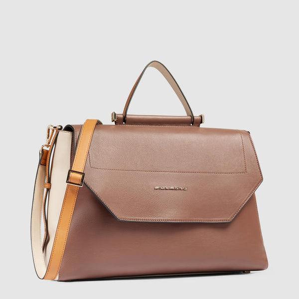 Borsa donna modello satchel in pelle porta pc 14" 