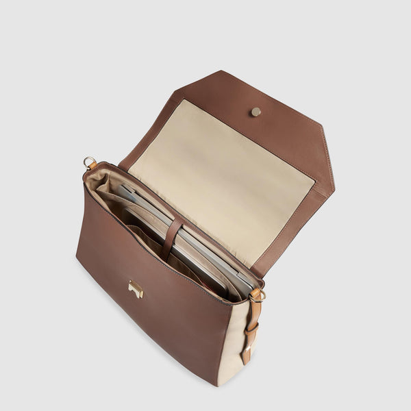 Borsa donna modello satchel in pelle porta pc 14" 