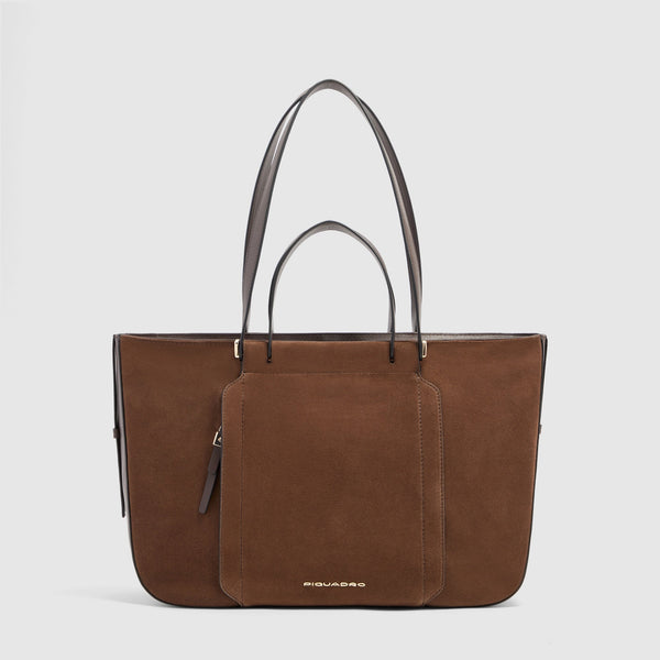 Leather Laptop Tote 14" with RFID Protection - 1