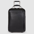 Leather Cabin Suitcase with Garment Sleeve
