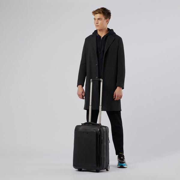 Cabin suitcase with garment sleeve