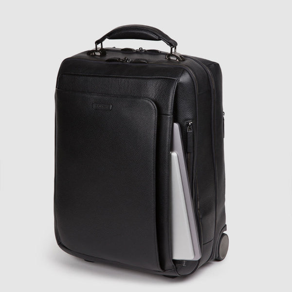 Cabin suitcase with garment sleeve