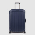 Hard Shell Checked Luggage with 4 Spinner Wheels - Matt blue