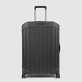 Hard Shell Checked Luggage with 4 Spinner Wheels - Matt black