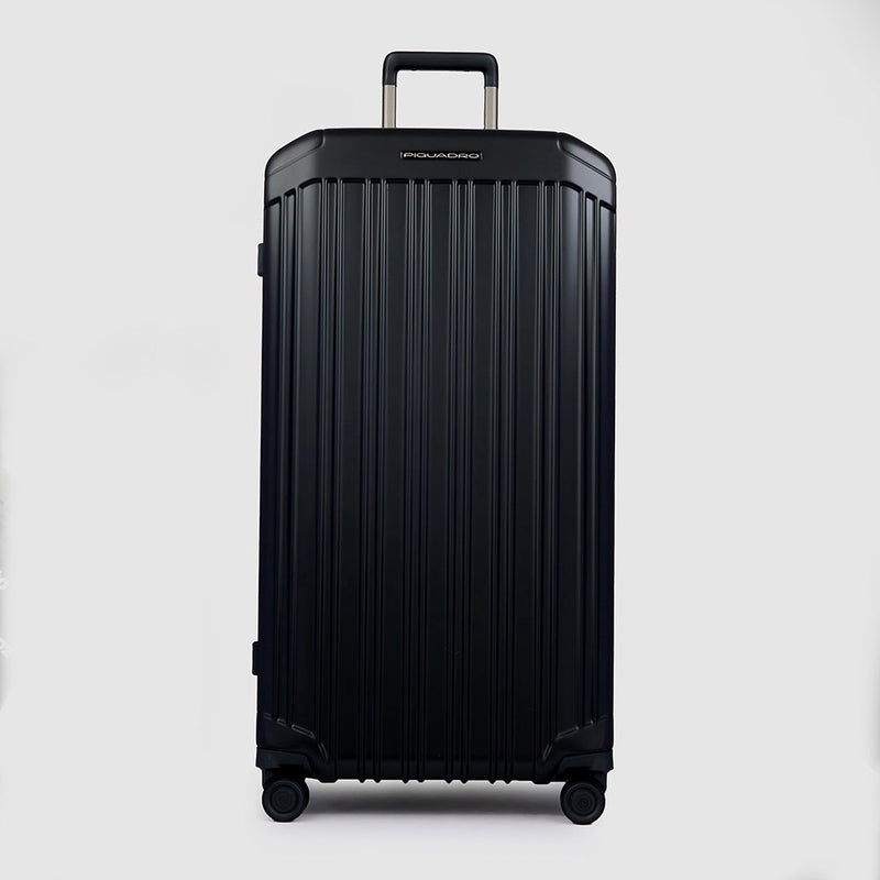 Piquadro Hardside spinner in trunk shape with TSA lock