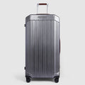 Leather-Trimmed Hardside Trunk Suitcase with TSA Lock