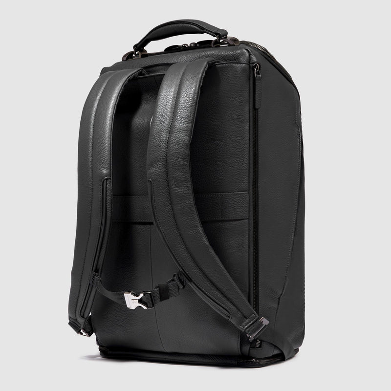 black convertible backpack leather laptop Convertible to backpack duffel bag