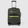 Slim 4-Wheel Water-Resistant Cabin Suitcase - Green