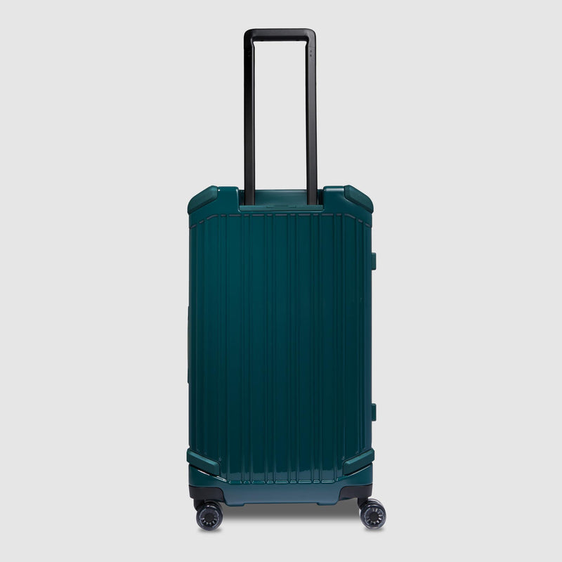 Hardside 4 wheel suitcase in trunk shape, small
