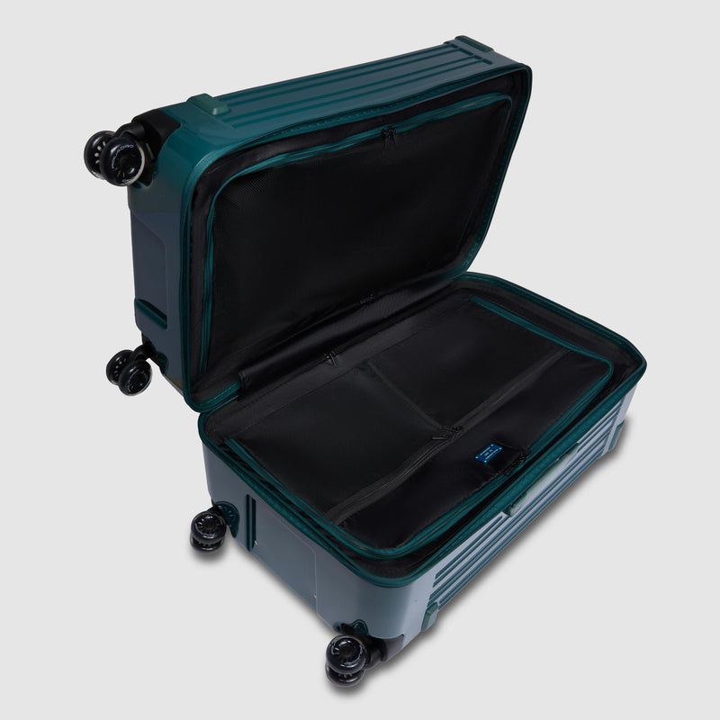 Hardside 4 wheel suitcase in trunk shape, small