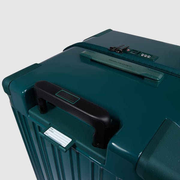 Hardside 4 wheel suitcase in trunk shape, small
