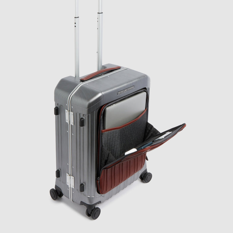 Valise cabine avec panneau avant pour ordinateur