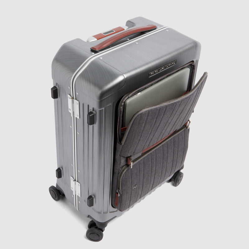 Valise cabine avec panneau avant pour ordinateur