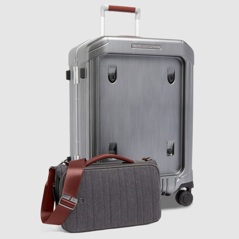 Valise cabine avec panneau avant pour ordinateur
